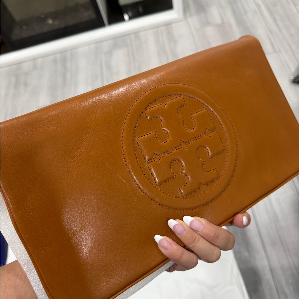 Tory Burch Tan Leather Clutch